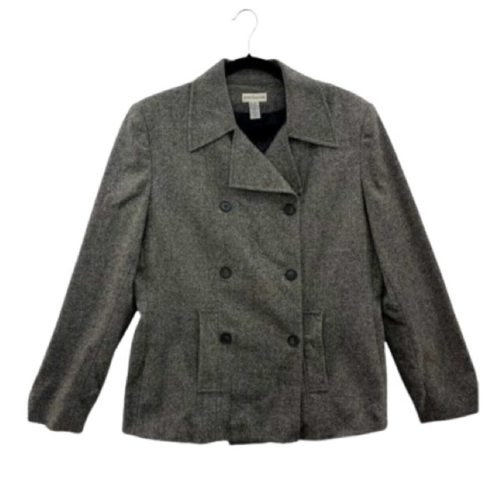 ANN TAYLOR Lined Tailored Wool Blazer, Women’s 8, Grey